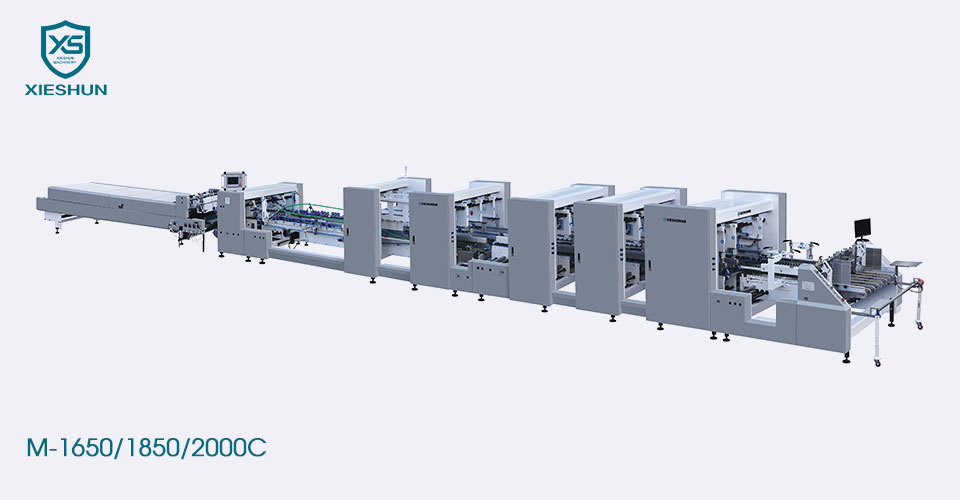 Tugas abot kanthi otomatis corrugated 4 lan 6 Folder Corner Gluer